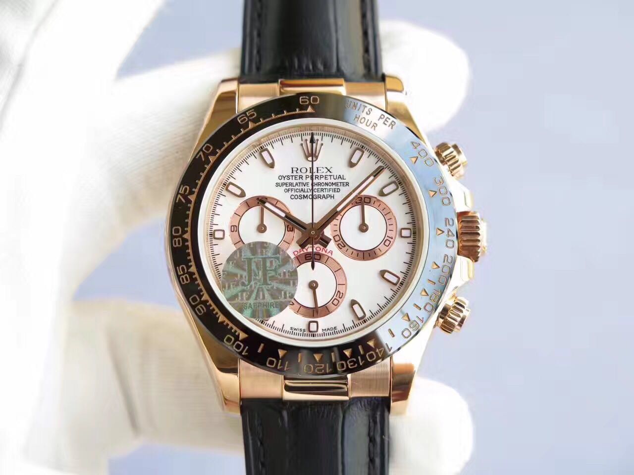 JF공장 롤렉스 세라믹 데이토나 116515 금통 화이트앤골드 다이얼 Rolex Ceramic Daytona RG/W&G Dial 7750