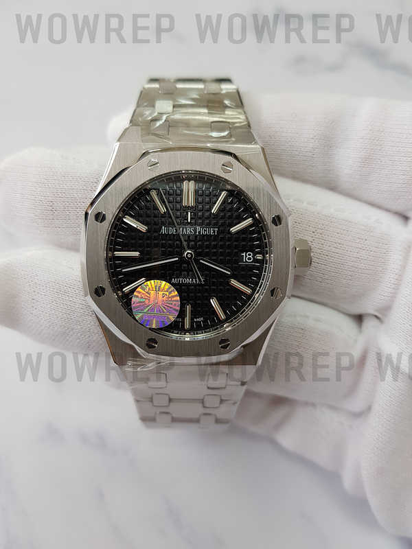 JF공장 V5 오데마피게 로얄오크 15450 Cal.3120 Audemars Piguet Royal Oak 15450 스틸 블랙다이얼 브레이슬릿