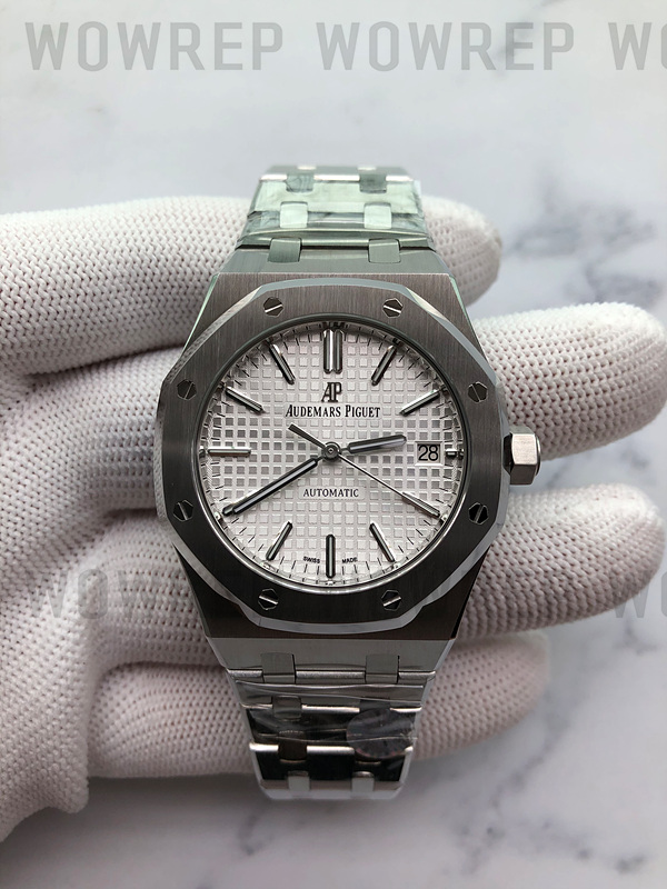 JF공장 V5 오데마피게 로얄오크 15450 Cal.3120 Audemars Piguet Royal Oak 15450 스틸 화이트다이얼 브레이슬릿