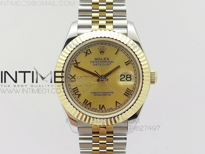 BP공장 V2 롤렉스 데이저스트2 콤비 골드다이얼 로만인덱스 Rolex DateJust2 SS&YG Gold Dial Roman Index 신형브레스렛