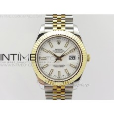 BP공장 V2 롤렉스 데이저스트2 콤비 화이트다이얼 바인덱스 Rolex DateJust2 SS&YG White Dial Bar Index 신형브레스렛