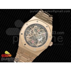 오데마피게 스켈레톤 투어빌론 로즈골드금통 브레이슬릿 Royal Oak Fake Tourbillon RG Skeleton Dial on RG Bracelet A23J