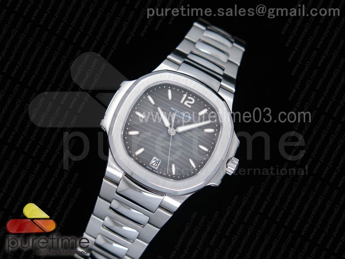 PF공장 파텍필립 노틸러스 레이디 7118 스틸 그레이다이얼 Nautilus Jumbo Ladies 7118 Gray Textured Dial on SS Bracelet A324 Clone