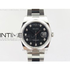 DJ공장 V2 롤렉스 데이저스트36 스틸 블랙컴퓨터다이얼 돔베젤 DATEJUST 36MM 116234 SMOOTH BEZEL DIAMOND BLACK JUBILEE DIAL ON SS OYSTER BRACELET SA3135