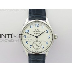 GS공장 IWC 포르투기저 IW544203 스틸 블루핸즈 화이트다이얼 가죽스트랩 PORTUGUESE IW544203 SS WHITE DIAL BLUE NUMBER MARKERS ON BLUE LEATHER STRAP