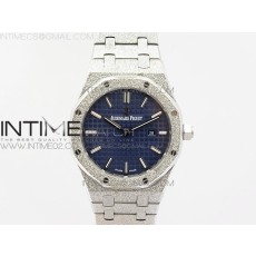 OM공장 오데마피게 로얄오크 15000 프로스티드골드 블루다이얼 ROYAL OAK 33MM 15000 SATIN-POLISHED SS BLUE DIAL ON SS BRACELET QUARTZ