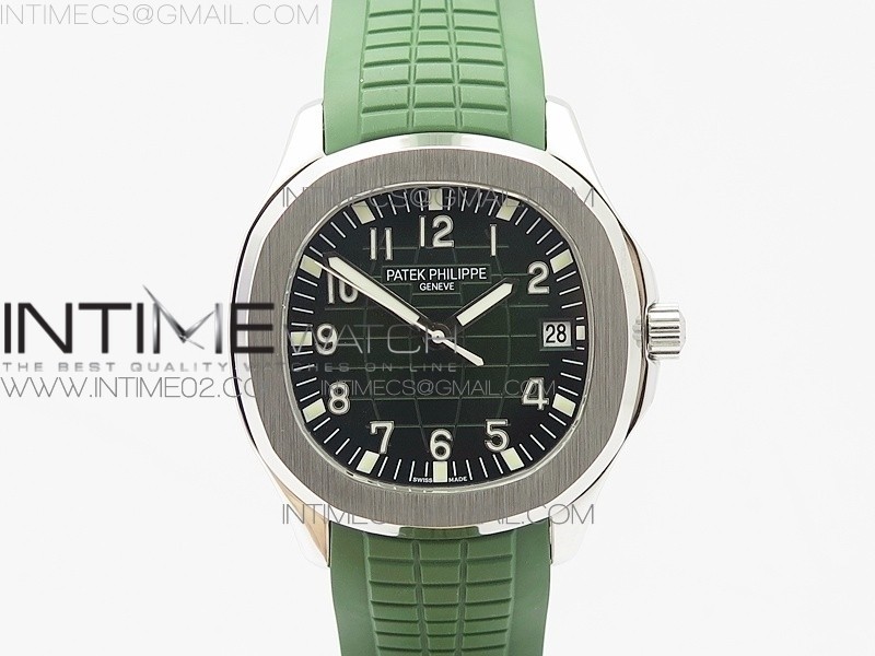 MP공장 파텍필립 아쿠아넛 점보 스틸 그린다이얼 그린러버스트랩 AQUANAUT JUMBO SS GREEN DIAL ON GREEN RUBBER STRAP A2824 TO PP324CS