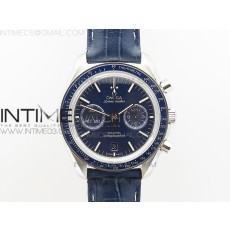 OM공장 V2 오메가 스피드마스터 문워치 스틸 블루다이얼 가죽스트랩 SPEEDMASTER MOONWATCH SS V2 BLUE DIAL ON BLUE LEATHER STRAP A9300