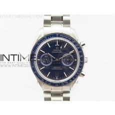 OM공장 V2 오메가 스피드마스터 문워치 스틸 블루다이얼 브레이슬릿 SPEEDMASTER MOONWATCH SS V2 BLUE DIAL ON SS BRACELET A9300