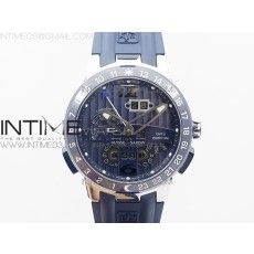 TWA공장 엑세큐티브 토로 스틸 블루다이얼 세라믹베젤 블루러버스트랩 EXECUTIVE TORO SS BLUE DIAL ON BLUE RUBBER STRAP ASIAN UN-32