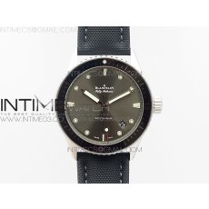 ZF공장 블랑팡 피프티패덤즈 5000 스틸 그레이선레이다이얼 FIFTY FATHOMS 5000 SS CERAMIC BEZEL GRAY DIAL ON NYLON STRAP A1315