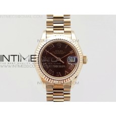 BP공장 롤렉스 데이저스트 28mm 로즈골드금장 브라운다이얼 로만인덱스 브레이슬릿 DATEJUST 28MM RG DIAMOND BEZEL BROWN DIAL ROMAN MARKERS ON RG BRACELET ETA2671