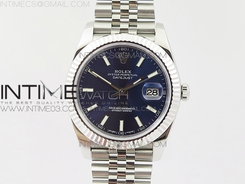 RE공장 V2 롤렉스 데이저스트 41 스틸 블루바다이얼 브레이슬릿 DATEJUST 126334 SS BLUE DIAL STICK MARKERS ON NEW VERSION JUBILEE BRACELET A3235