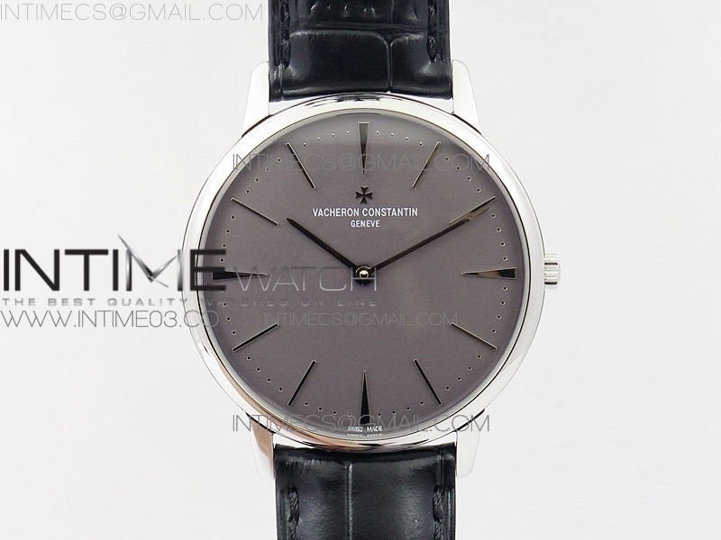 MK공장 바쉐론콘스탄틴 패트리모니 스틸 그레이다이얼 가죽스트랩 PATRIMONY 81180 SS GRAY DIAL ON BLACK LEATHER MIYOTA 9039