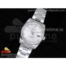 DJ공장 롤렉스 904 데이저스트36 스틸 실버바다이얼 플루티드베젤 오이스터브레이슬릿 DateJust 36 SS 116234 Fluted Bezel Silver Dial Stick Markers on SS Oyster Bracelet A2836