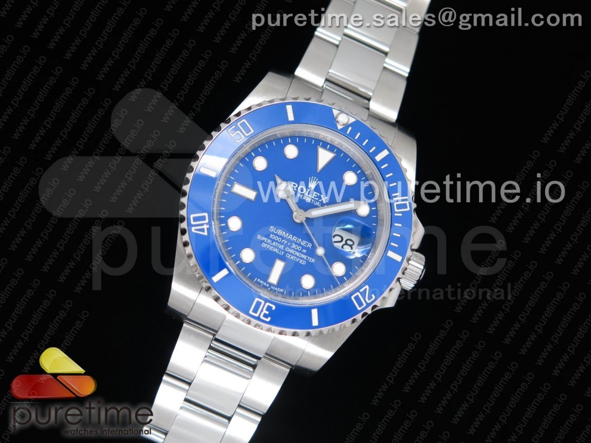 JF공장 롤렉스 서브마리너 스머프 Submariner 116619 LB Blue Ceramic Blue Dial on SS Bracelet A2824