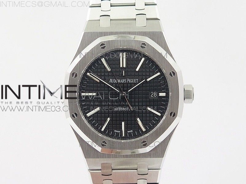 OM공장 오데마피게 로얄오크 15400 스틸 블랙다이얼 브레이슬릿 ROYAL OAK 41MM 15400 BLACK DIAL ON SS BRACELET A3120