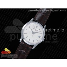 ZF공장 파텍필립 칼라트라바 5296 아이보리다이얼 브라운가죽스트랩 Calatrava 5296G SS Ivory Dial on Brown Leather Strap 324CS (Free box)