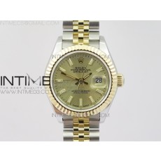 롤렉스 레이디 데이저스트 28MM 옐로우골드포금 콤비 샴페인다이얼 브레이슬릿 DATEJUST 28MM WRAPPED SS/YG GOLD DIAL STICKS MARKERS ON WRAPPED SS/YG BRACELET ETA2671