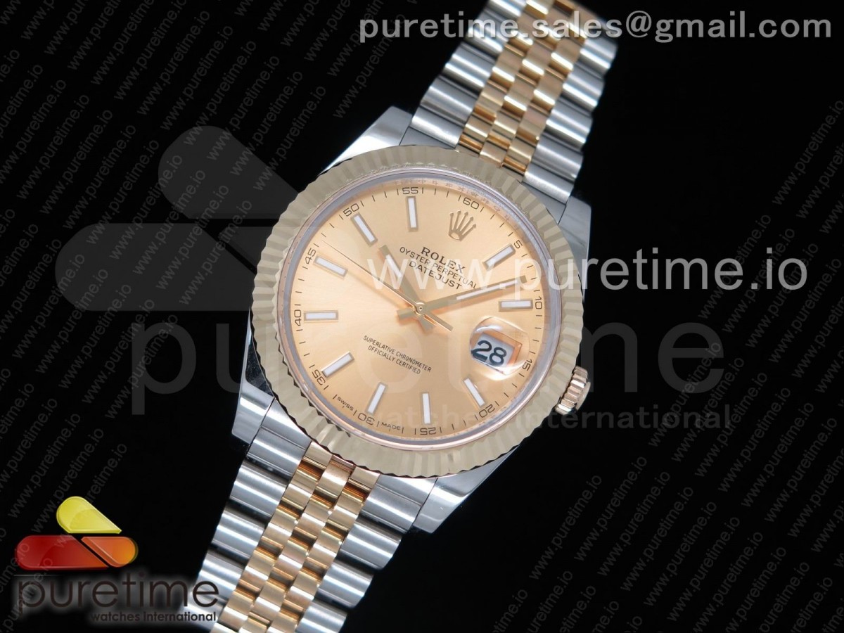 GM공장 롤렉스 데이저스트 41 포금 옐로우골드콤비 골드다이얼 쥬빌레브레이슬릿 DateJust 41 126333  YG Wrapped YG Dial on SS/YG Jubilee Bracelet A2824