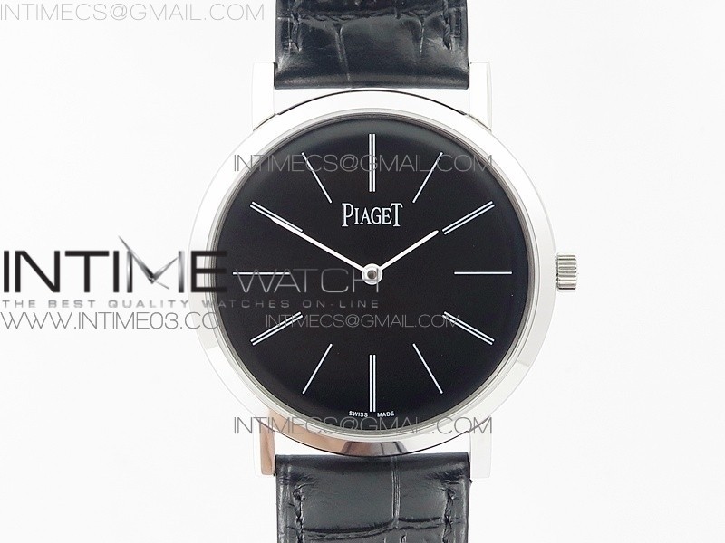 BBR공장 피아제 알티플라노 스틸 블랙다이얼 가죽스트랩 ALTIPLANO SS BLACK DIAL ON BLACK LEATHER STRAP A430P