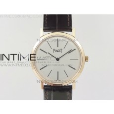 BBR공장 피아제 알티플라노 로즈골드금장 화이트다이얼 가죽스트랩 ALTIPLANO RG WHITE DIAL ON BROWN LEATHER STRAP A430P