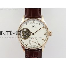 ZF공장 IWC 포르투기저 투어빌론 IW5463 로즈골드금장 화이트다이얼 가죽스트랩 IWC PORTUGUESE TOURBILLON IW5463 RG WHITE DIAL BLUE MARKERS ON BLACK LEATHER STRAP