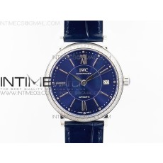 MK공장 IWC 포르토피노 IW458101 다이아베젤 스틸 블루다이얼 가죽스트랩 IWC PORTOFINO IW458101 DIAMOND BEZEL SS BLUE DIAL ON BLUE LEATHER STRAP MIYOTA 9015