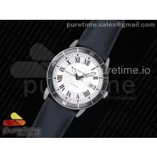 GP공장 까르띠에 롱드 크로아지에 드 까르띠에 스틸 화이트다이얼 나일론스트랩 Ronde Croisière De Cartier SS White Dial Black Bezel on Black Nylon Strap A2824