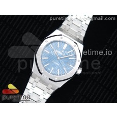 JF공장 V5 오데마피게 로얄오크 15400 스틸 블루다이얼 브레이슬릿 Royal Oak 41mm 15400 SS Blue Textured Dial on SS Bracelet A3120 V5