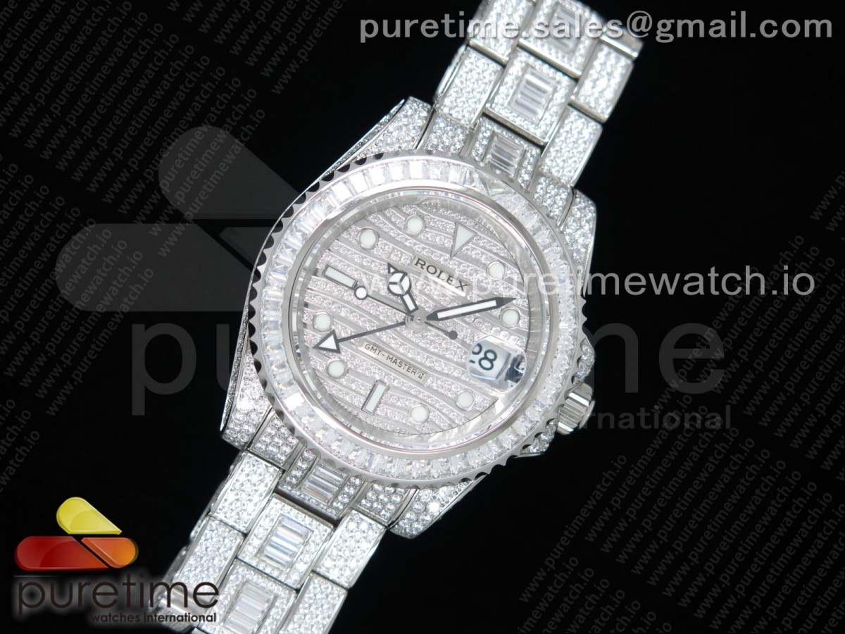 TW공장 롤렉스 GMT마스터2 올다이어모델 GMT Master II 116769 BRIL Full Diamonds Watch A2836