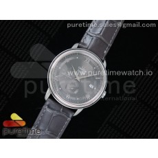 ZF공장 오메가 드빌 프레스티지 파워리저 그레이다이얼 가죽스트랩 De Ville Prestige Real PR SS Gray Dial on Gray Leather Strap MIYOTA 9015