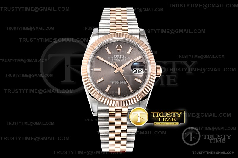 BP공장 롤렉스 데이저스트 36 로즈골드 콤비 그레이다이얼 브레이슬릿 DateJust 36mm Jub Flt RG/SS Grey/Stick BP A2813