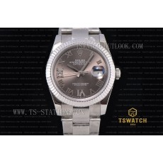 BP공장 데이저스트 36MM 그레이다이얼 브레이슬릿 Datejust 36mm BP High Grade Gray Dial Diamond SS Bracelet A2813