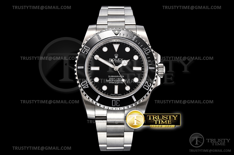 GM공장 롤렉스 논데이트 블랙 Submariner 114060LN No Date 904L SS/SS GMF A2824