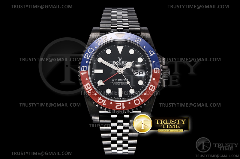 KS공장 GMT II 펩시 PVD 블랙다이얼 쥬빌레브레이슬릿 GMT II 126710 Pepsi Jub PVD/PVD KSF Asia 2836