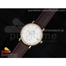 포르토피노 로골 화이트다이얼 가죽스트랩 Portofino Fake Power Reserve RG White Dial on Brown Leather Strap A23J