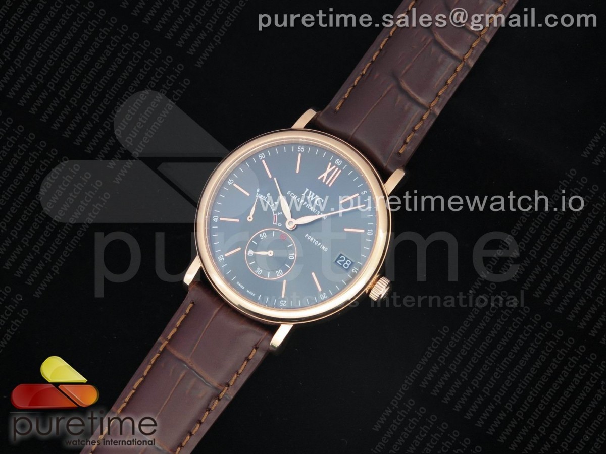 포르토피노 로골 그레이다이얼 가죽스트랩 Portofino Fake Power Reserve RG Gray Dial on Brown Leather Strap A23J