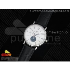 포르토피노 화이트다이얼 가죽스트랩 Portofino Fake Power Reserve SS White/Black Dial on Black Leather Strap A23J