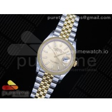 EW공장 롤렉스 데이저스트 36 옐로우골드콤비 샴페인다이얼 쥬빌레브레이슬릿 DateJust 36 SS/YG 126233 Gold Dial Stick Markers on Jubilee Bracelet A3235