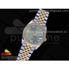 EW공장 롤렉스 데이저스트 36 옐로우골드콤비 그린다이얼 쥬빌레브레이슬릿 DateJust 36 SS/YG 126233 Green Dial Roman Markers on Jubilee Bracelet A3235