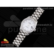 GM공장 롤렉스 데이저스트 31 화이트다이얼 브레이슬릿 DateJust 31 Ladies 278289 GMF 316L Steel White Dial Diamonds Bezel and Markers on President Syle Bracelet