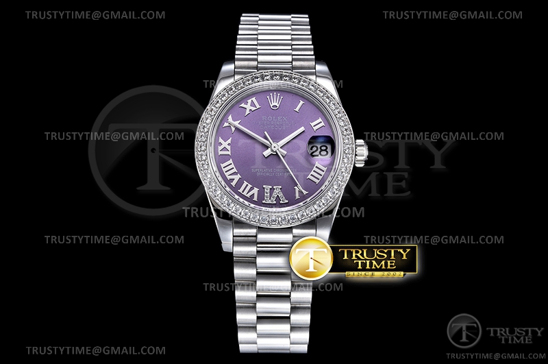 BP공장 롤렉스 데이저스트 31 퍼플다이얼 브레이슬릿 2813 DJ Midsize 31mm Pres Diam SS/SS Purp Rmn BP A2813