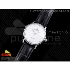 XB공장 블랑팡 화이트다이얼 가죽스트랩 Sexual Revolution Erotic Watch SS XBF White Dial SS Markers on Black Leather Strap A23J