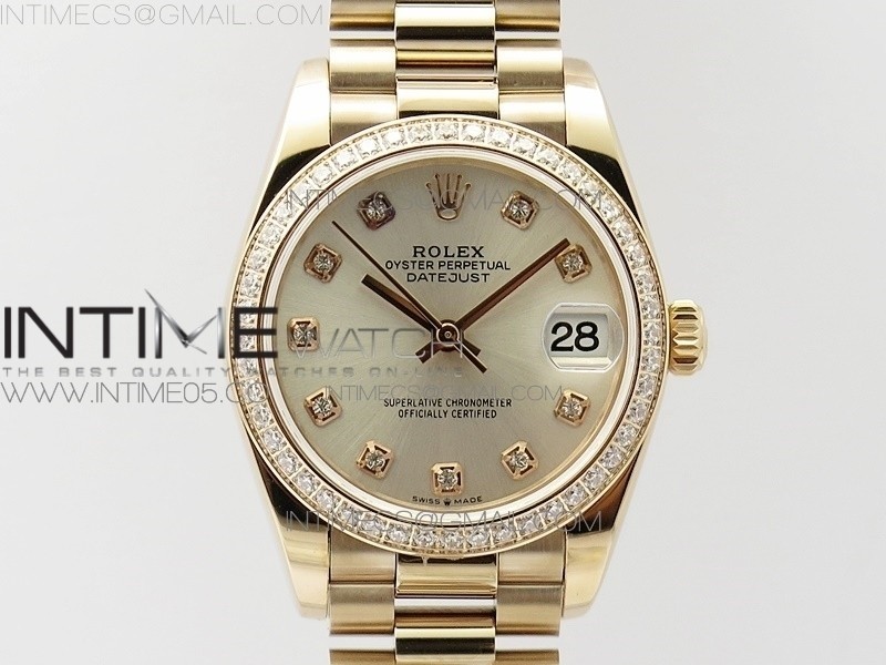 BP공장 롤렉스 데이저스트 31 로즈골드금통 실버다이얼 브레이슬릿2813 Datejust 31mm 278275 RG Dia Bezel Silver Crystal Markers Dial on RG President Bracelet