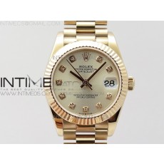 BP공장 롤렉스 데이저스트 31 로즈골드금통 실버다이얼 브레이슬릿2813 Datejust 31mm 278275 RG Silver Crystals Markers Dial on RG President Bracelet