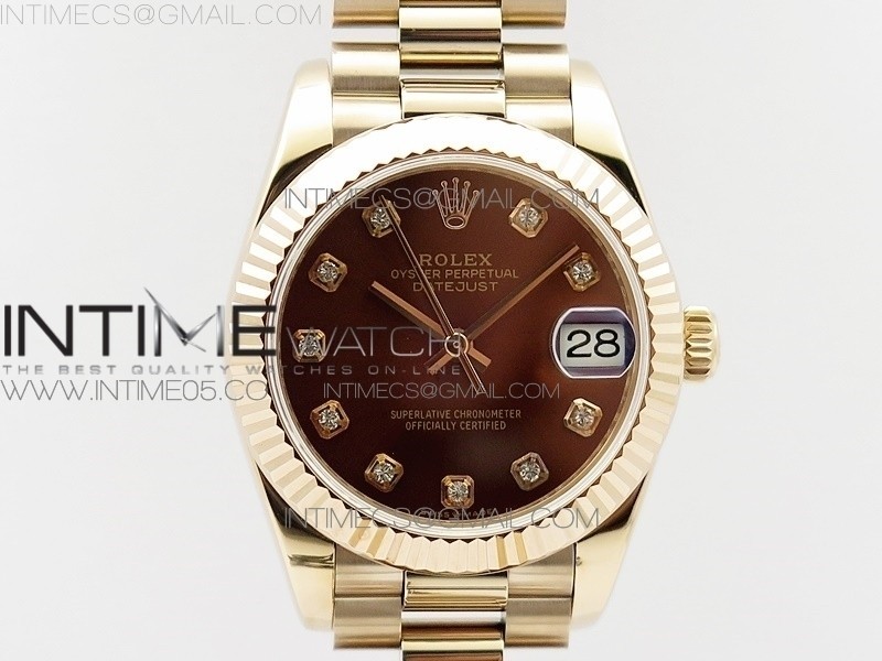 BP공장 롤렉스 데이저스트 31 로즈골드금통 브라운다이얼 브레이슬릿2813 Datejust 31mm 278275 RG Brown Crystal Markers Dial on RG President Bracelet