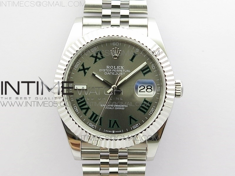 BP공장 롤렉스 데이저스트 41 그레이다이얼 브레이슬릿3235 DateJust 41 126334 SS New Version Gray Style01 Roman Markers Dial on Jubilee Bracelet