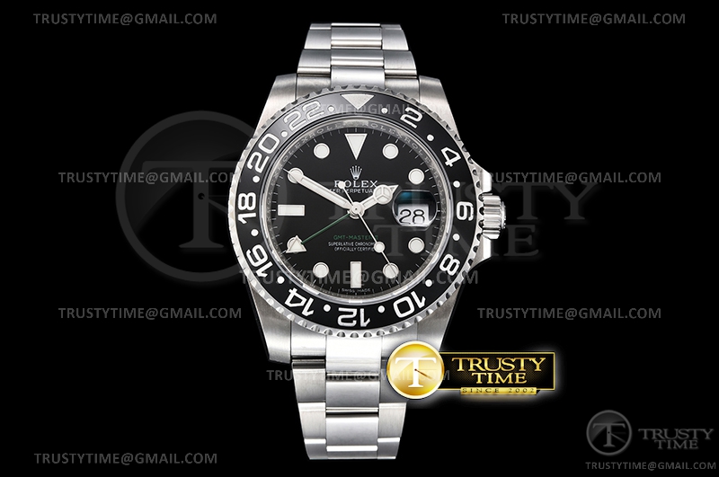 V9공장 GMT 블랙다이얼 3186 GMT II 116710LN Oyst 904L SS/SS Blk V9F A3186 CHS