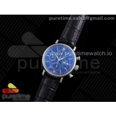 TW공장 포르토피노 150주년 블루다이얼 가죽스트랩 Portofino Chrono SS '150 Years' Blue Dial on Black Leather Strap A7750